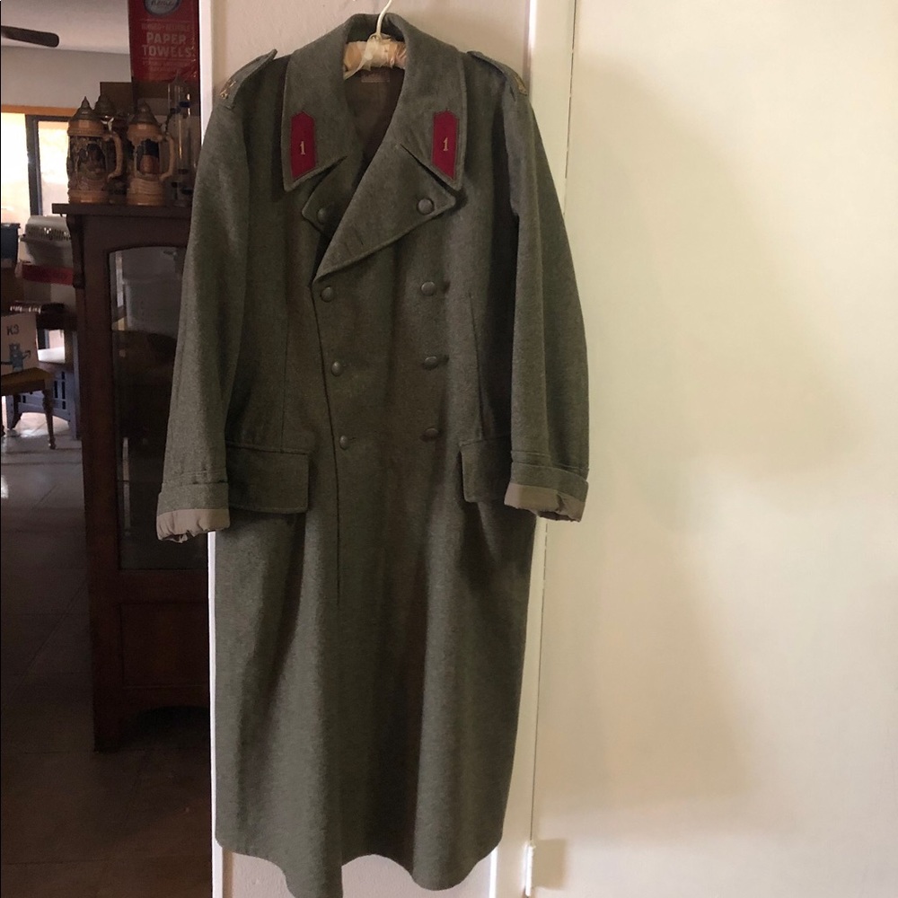 WOOL MILITARY GREATCOAT from Sweden VTG AUTHENTIC